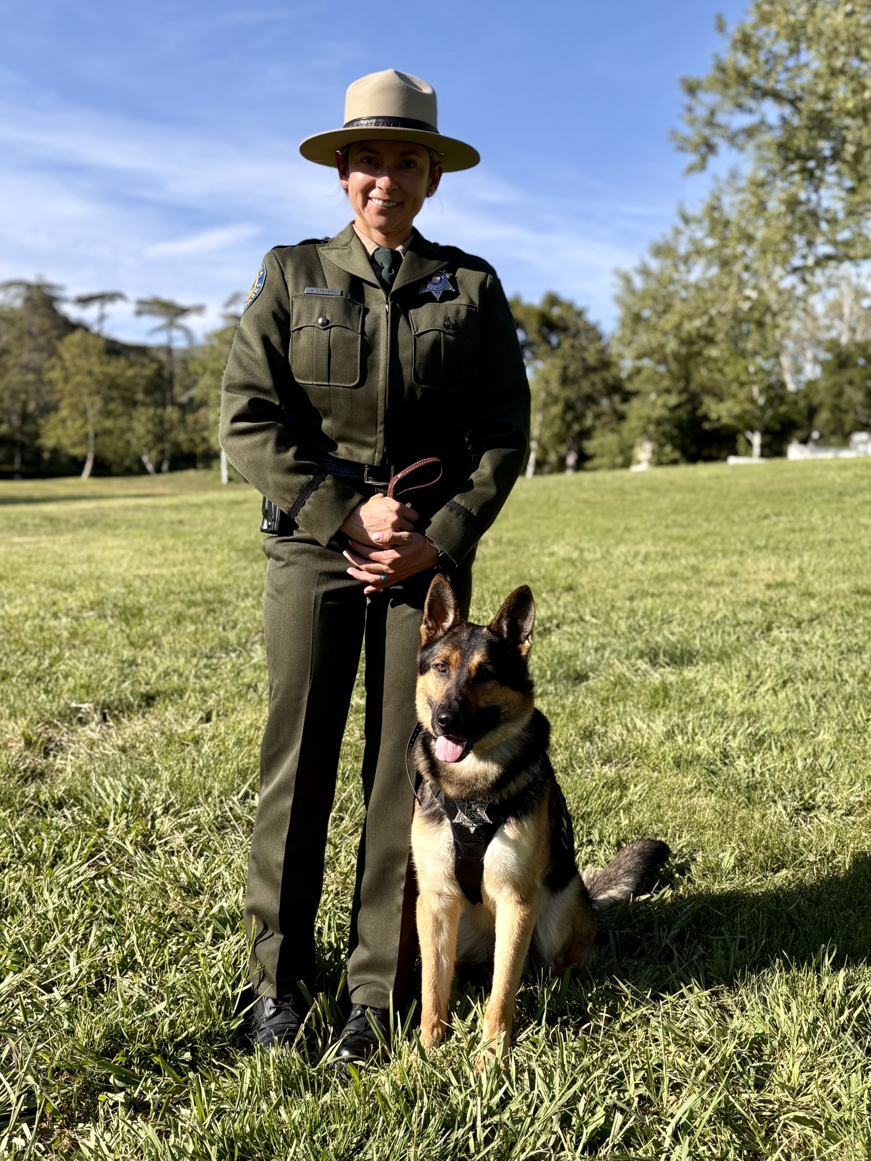 K9 Arrow and Handler Angelica Stevens